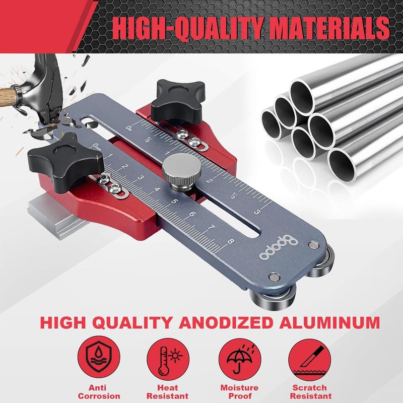 BPOPO Table Saw Thin Rip Jig Guide for Cutting Repetitive Narrow Strips,Safe and Fast Ripping Guide fits for 3/4" X 3/8" T Slots,Compatible with Band Saws, Table Saws, and Routers - Image 5